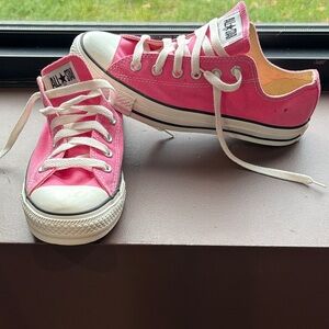 Converse Pink Canvas Sneakers